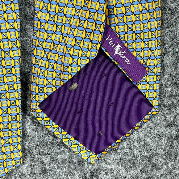 Ventura Tie Men Silk USA made Vintage 58" long 3" wide Designer - Picture 5 of 10